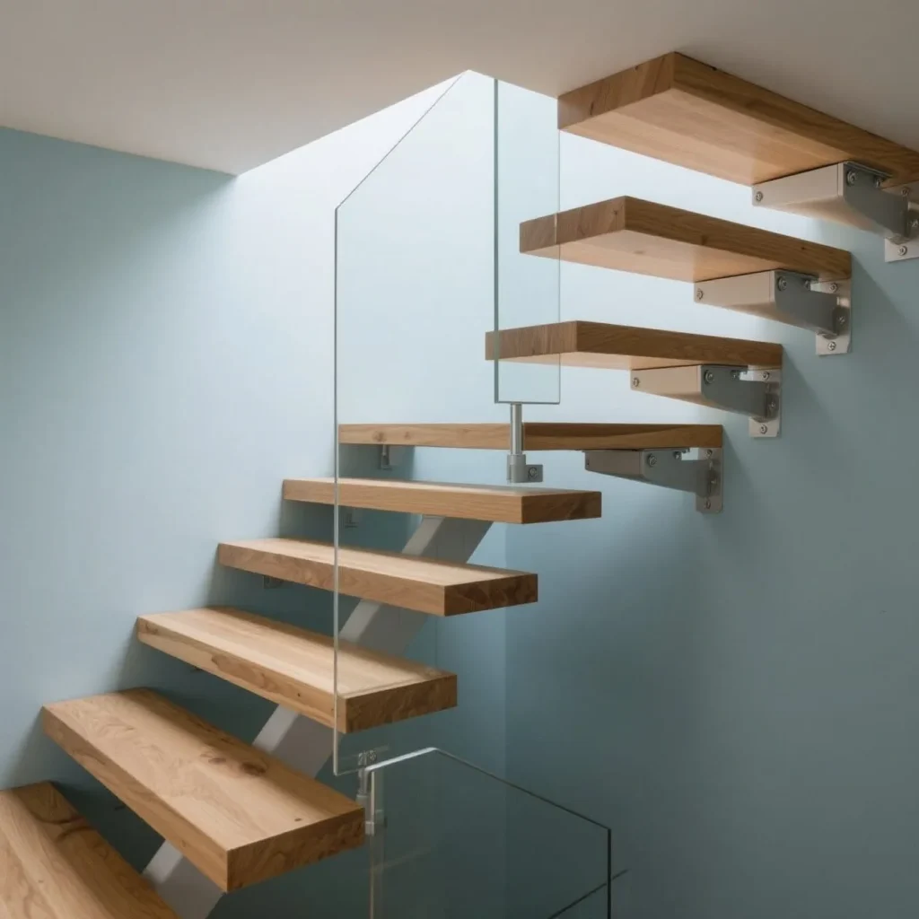 Floating Staircase with Hidden Support