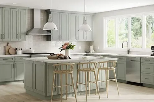 Green Kitchen Cabinets