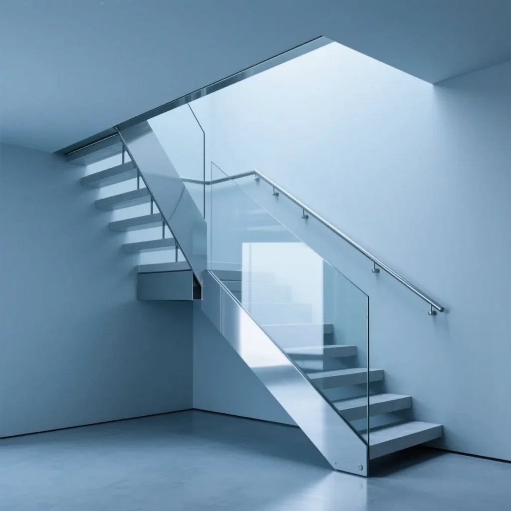 Right Angle Floating Staircase