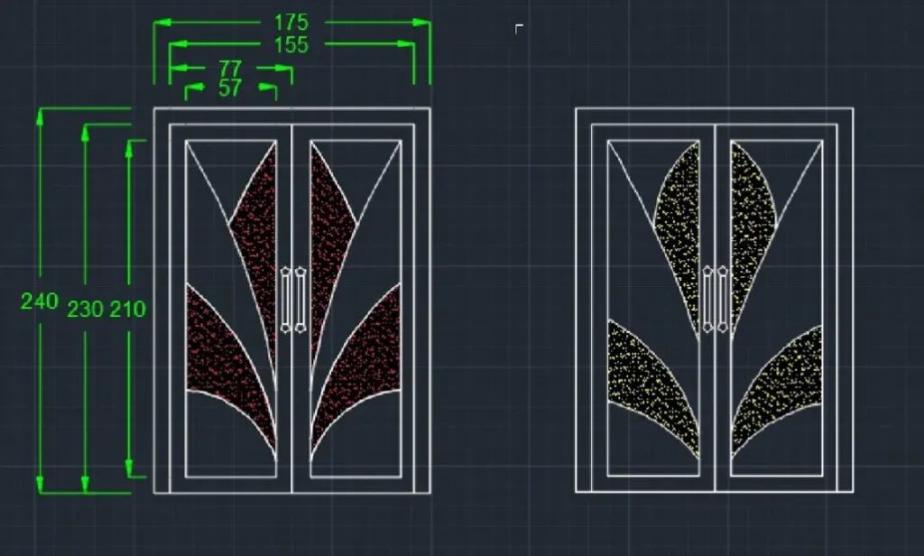 Ai cad door design china