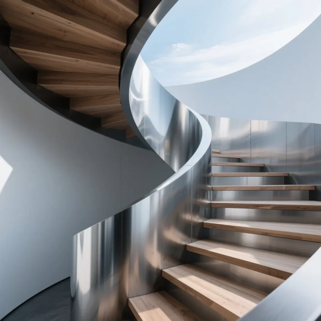 Aluminum Spiral Staircase (1)