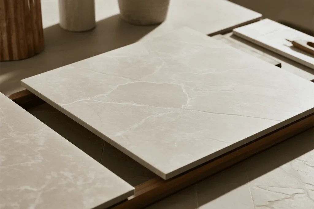 Matte finish tile hides dirt