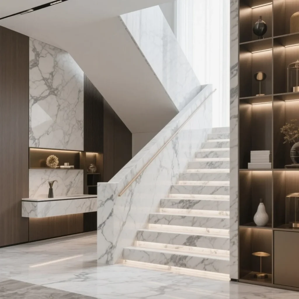 Stone Straight Staircase