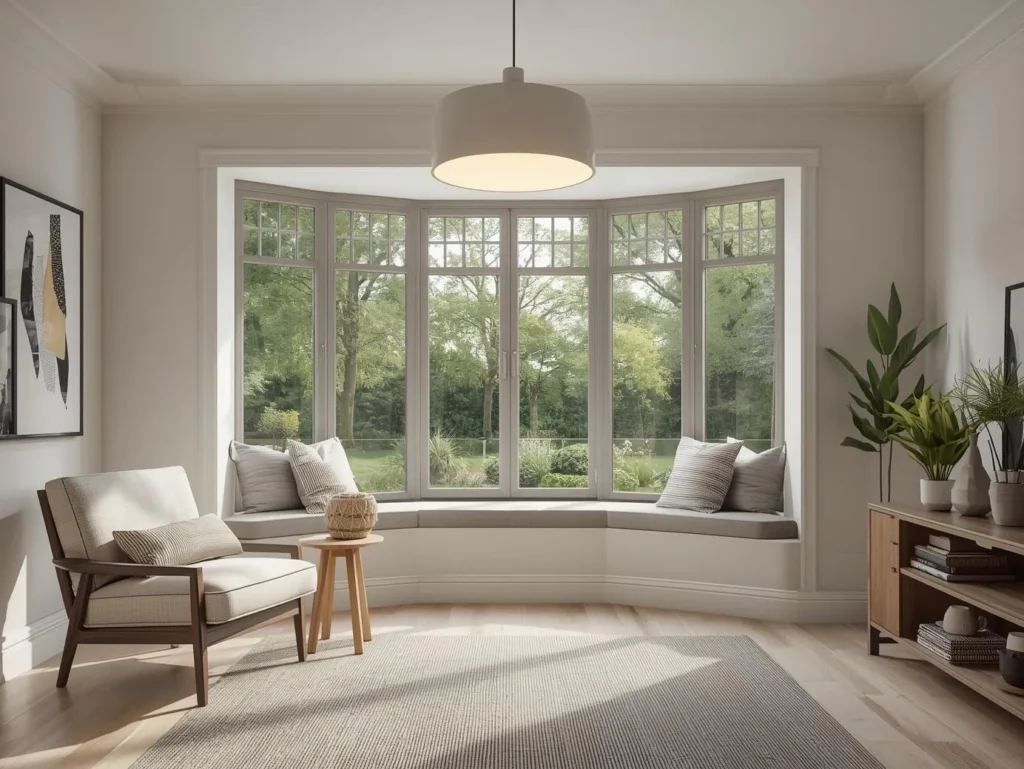 Aluminium bow windows 1