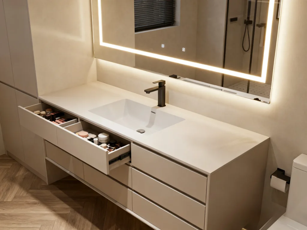 Bathroom vanity mirror