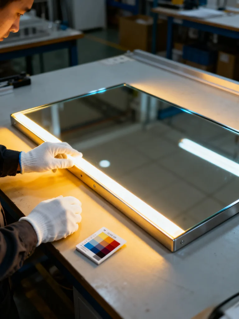 Check the quality of bathroom mirrors