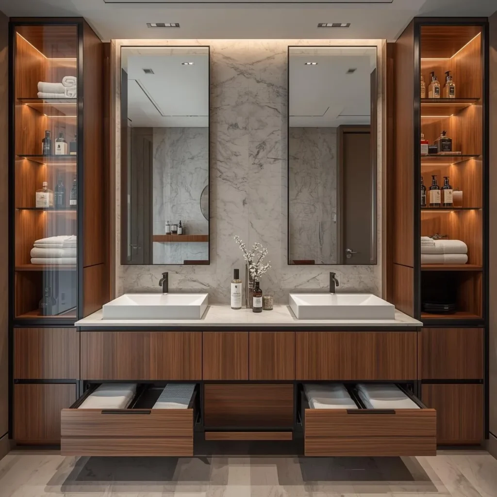 Custom bathroom cabinet