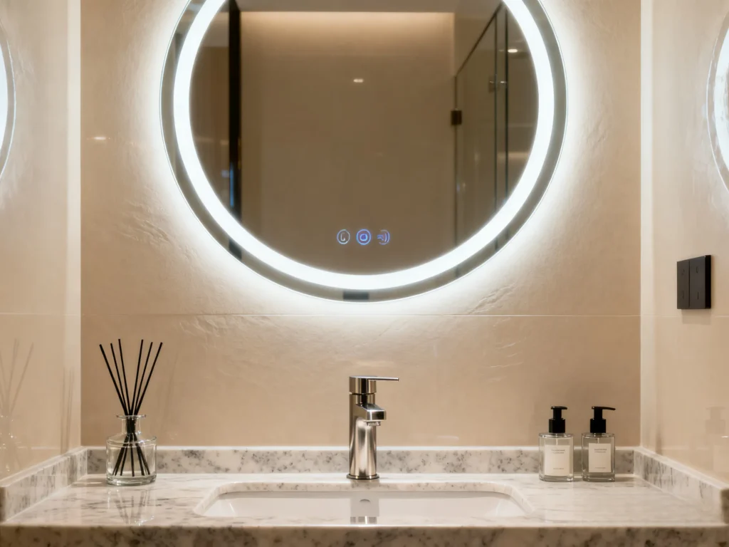 Led bathroom mirror