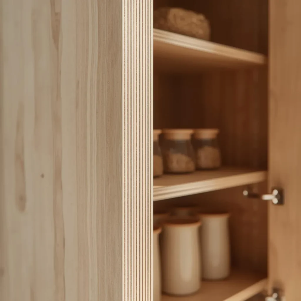 Plywood pantry cabinet