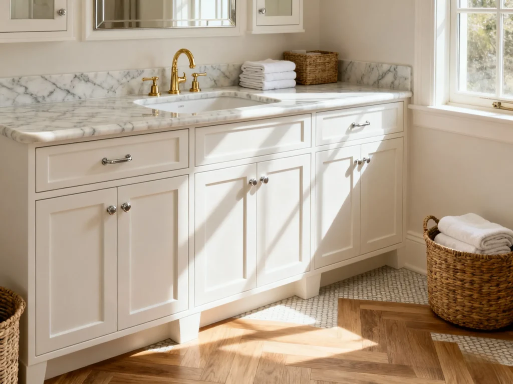 White laundry room cabinets 1
