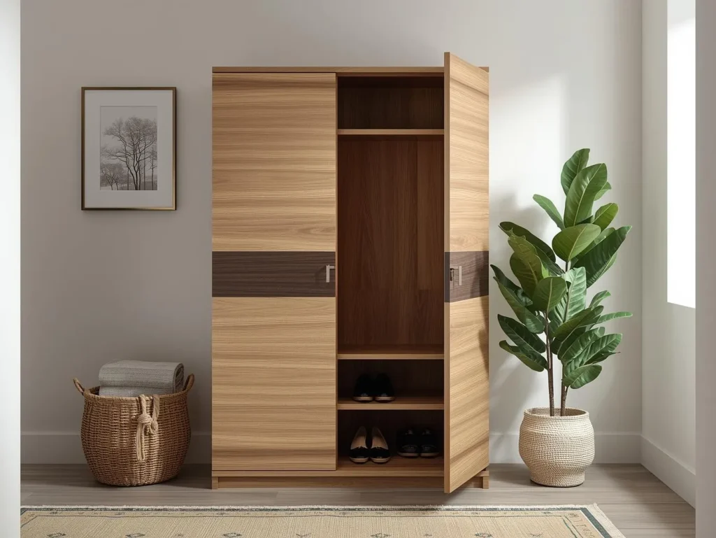 Wood shoe cabinet 1