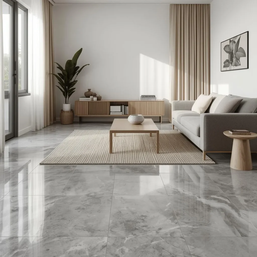 Gray marble tile