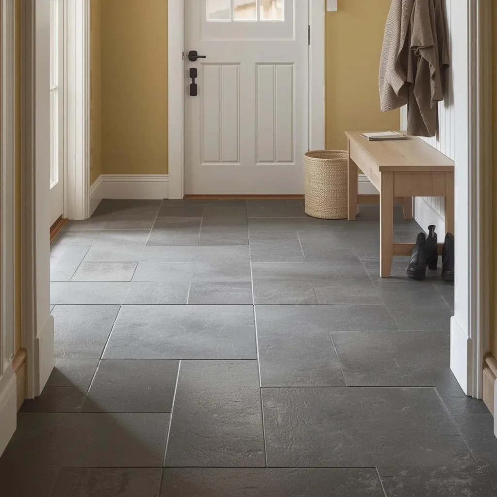 Grey slate tiles