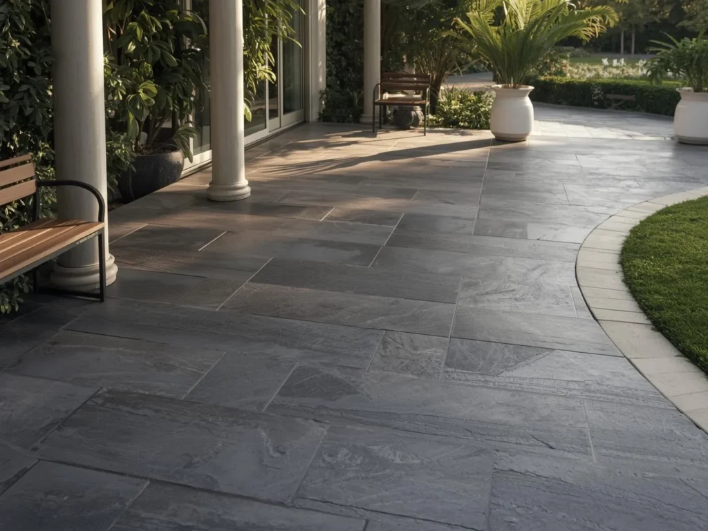 Patio & walkway — slate tile