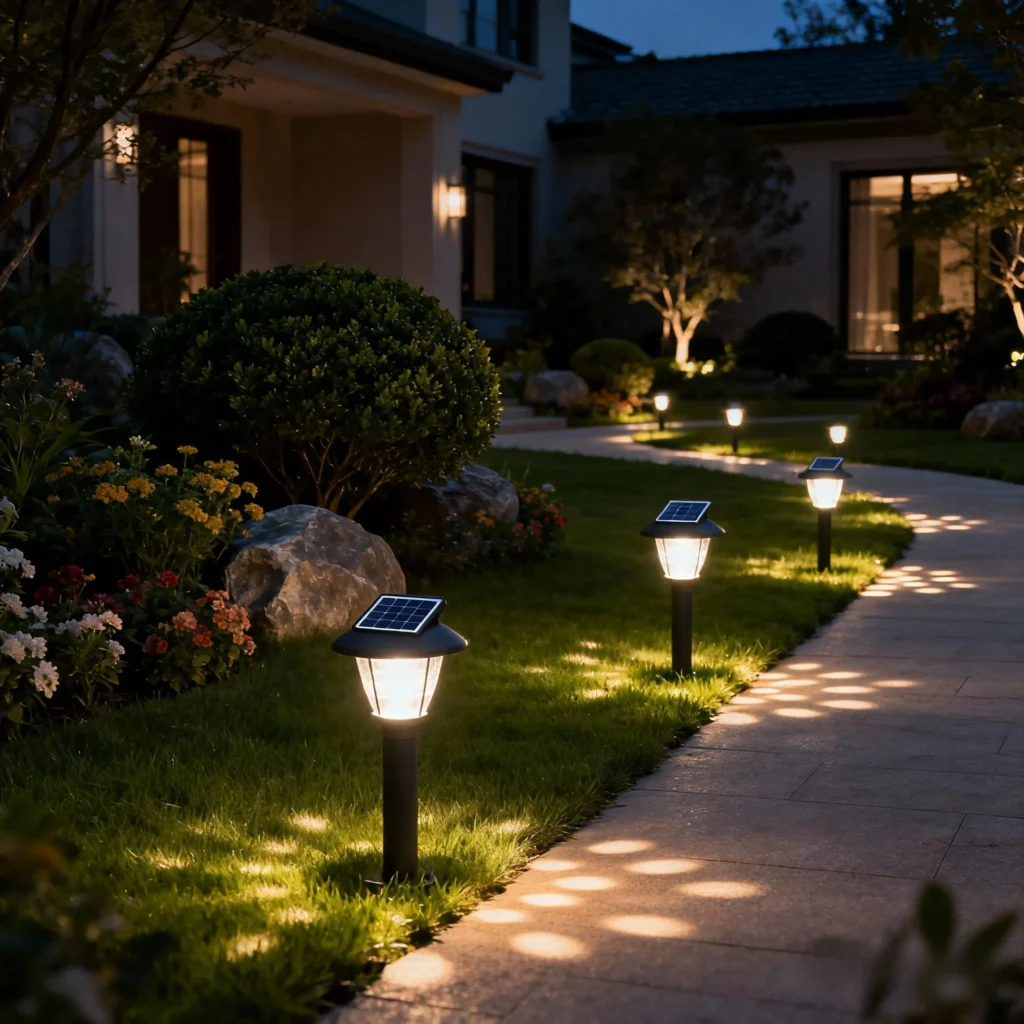 Solar outdoor lights