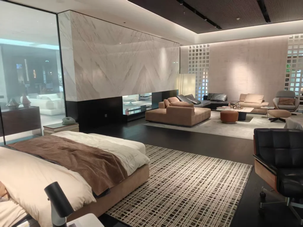 Home Improvement Showroom Multiple Sections Cabinets Tiles Bathroom