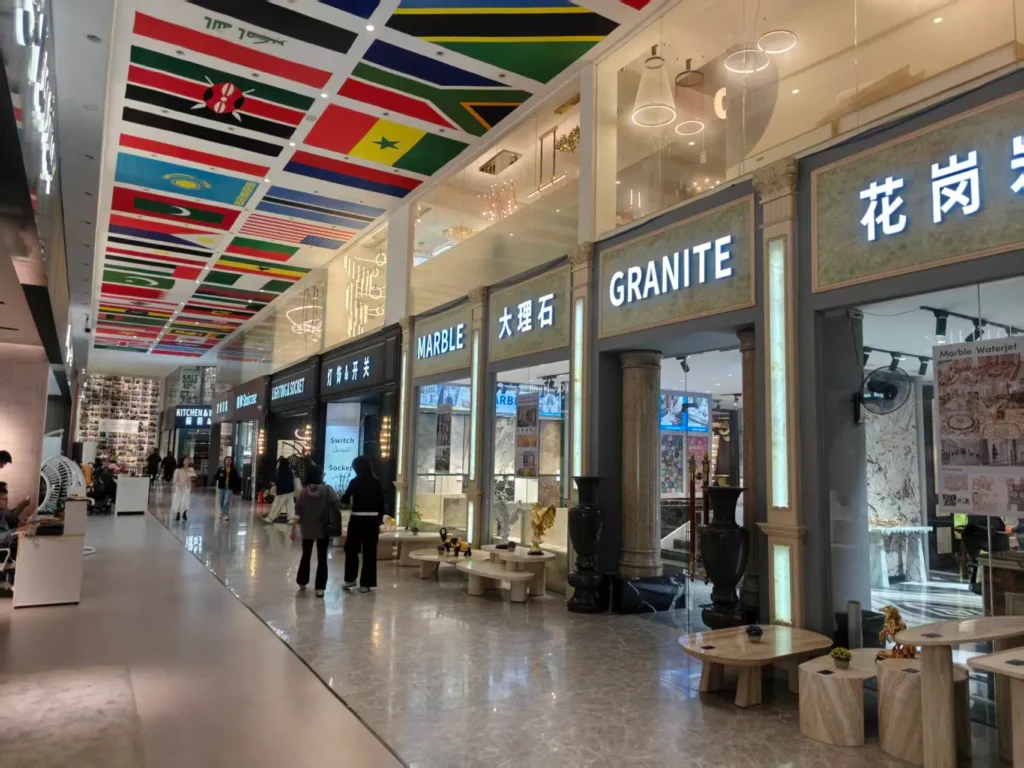 Large Building Material Showroom Cabinets Tiles Flooring Lighting