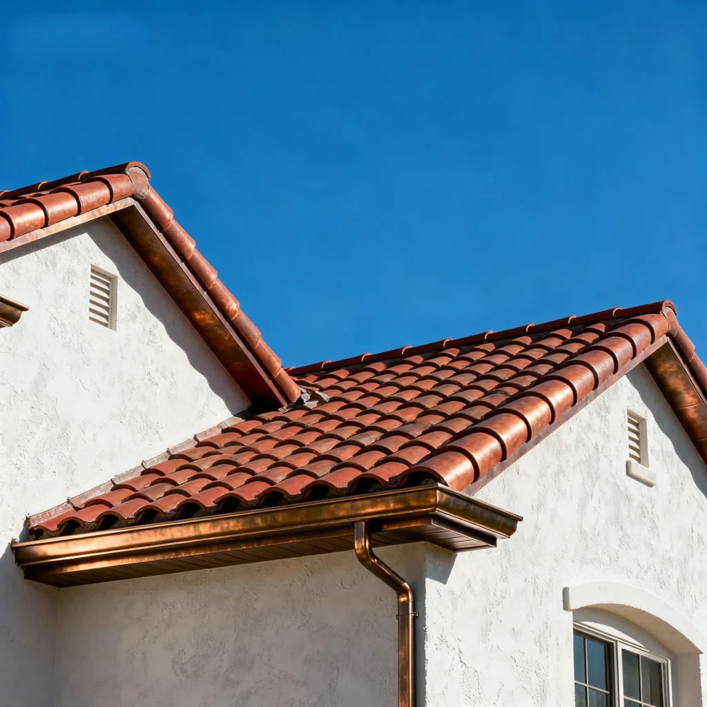 Terracotta roof tiles
