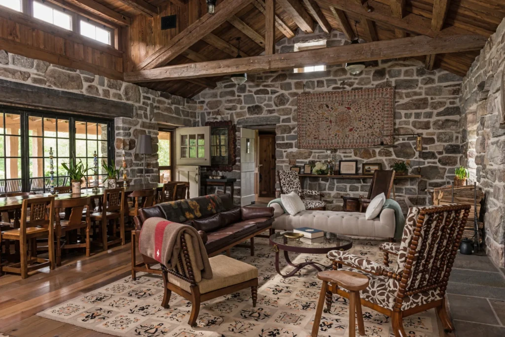 Project plan with stone areas highlighted