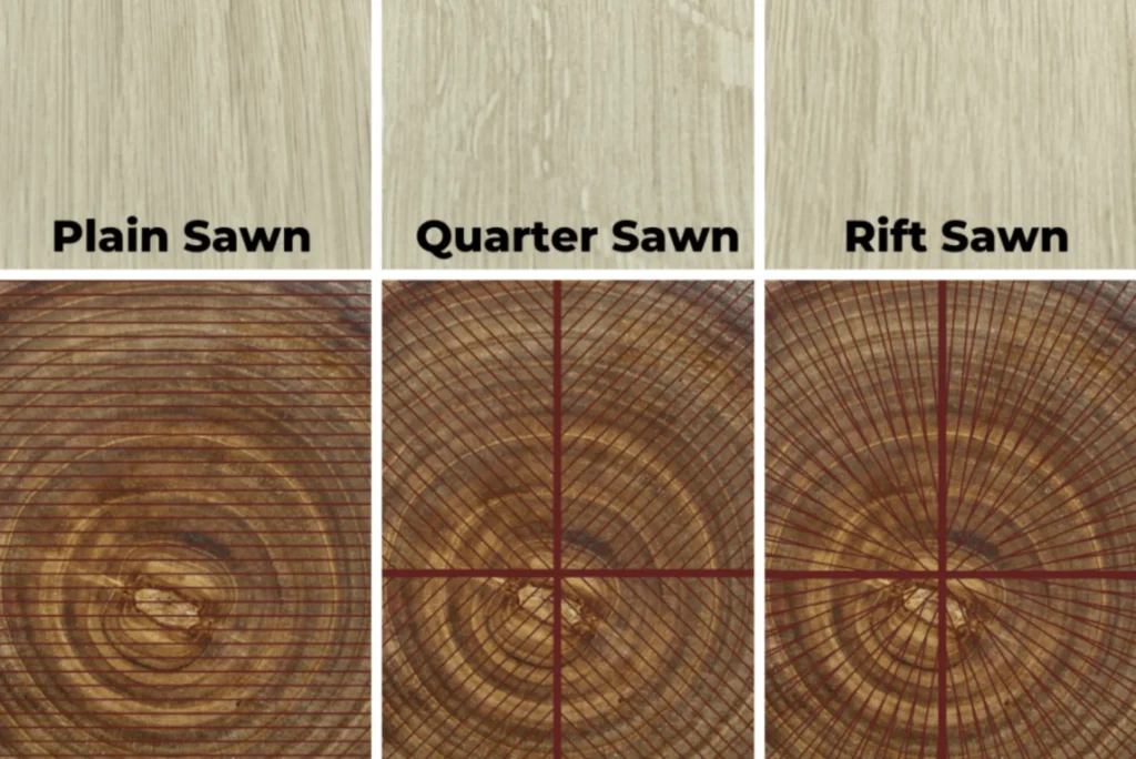 Rift sawn vs quarter sawn white oak