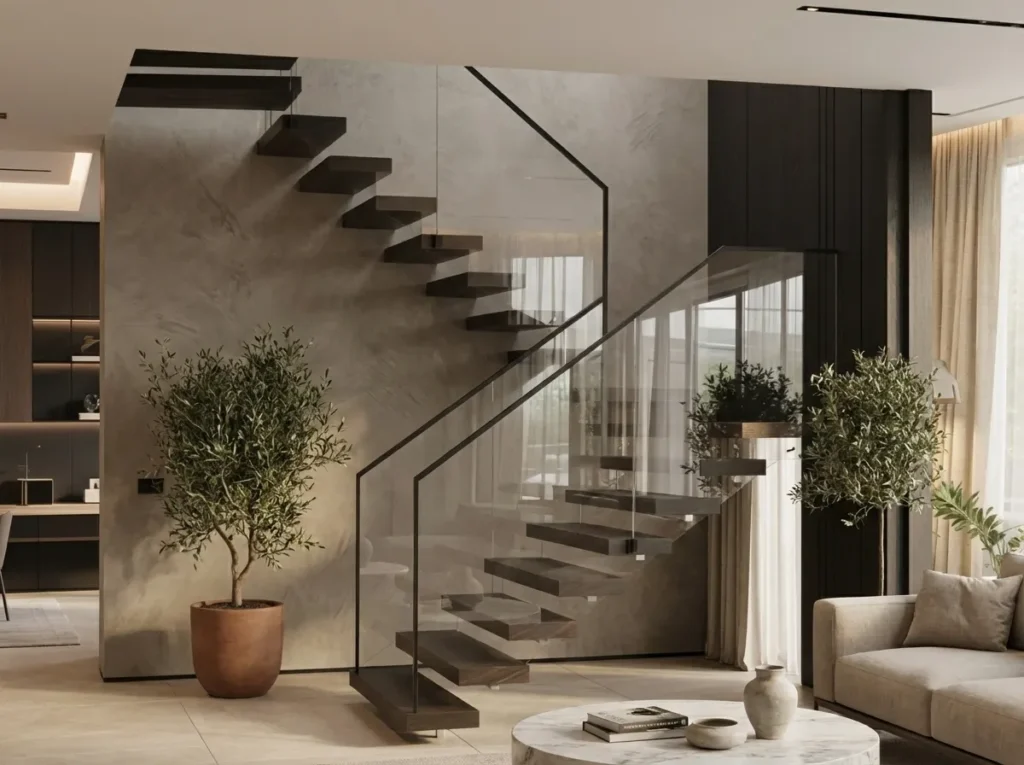 1.Factory Floating Stair Trial Installation