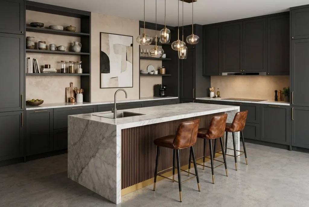 1.Kitchen Island With Seating