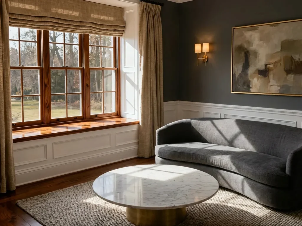 1.Wood Windows with White Trim