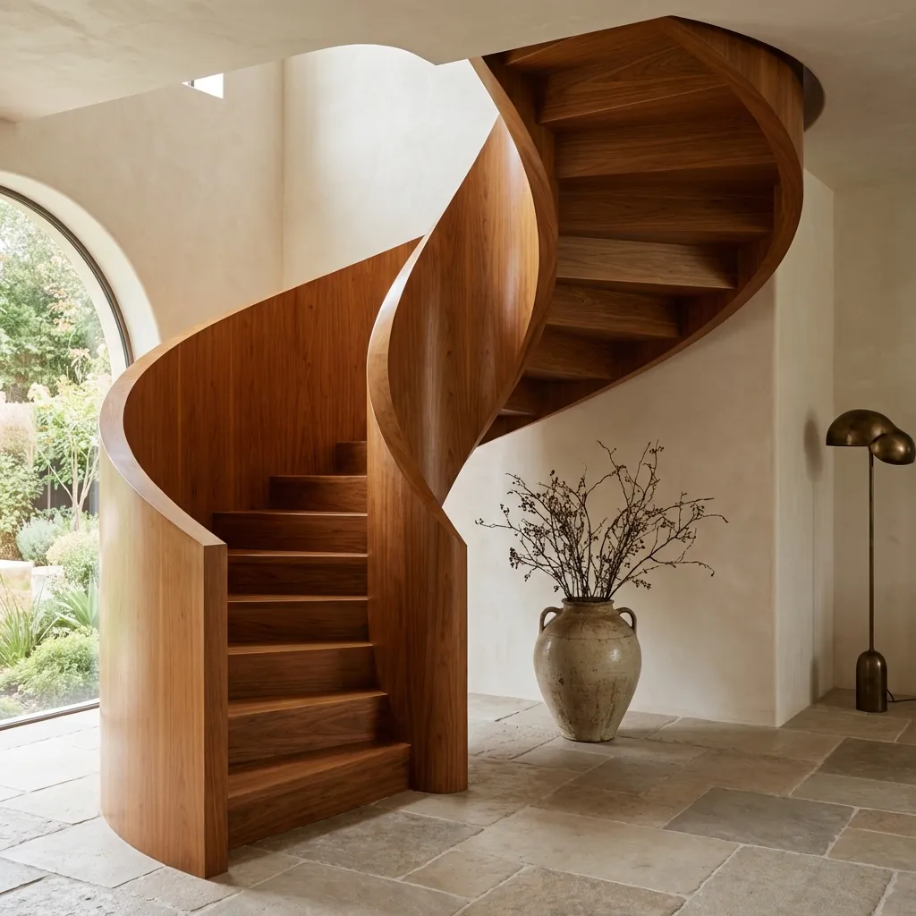 1.Wooden Spiral Staircase