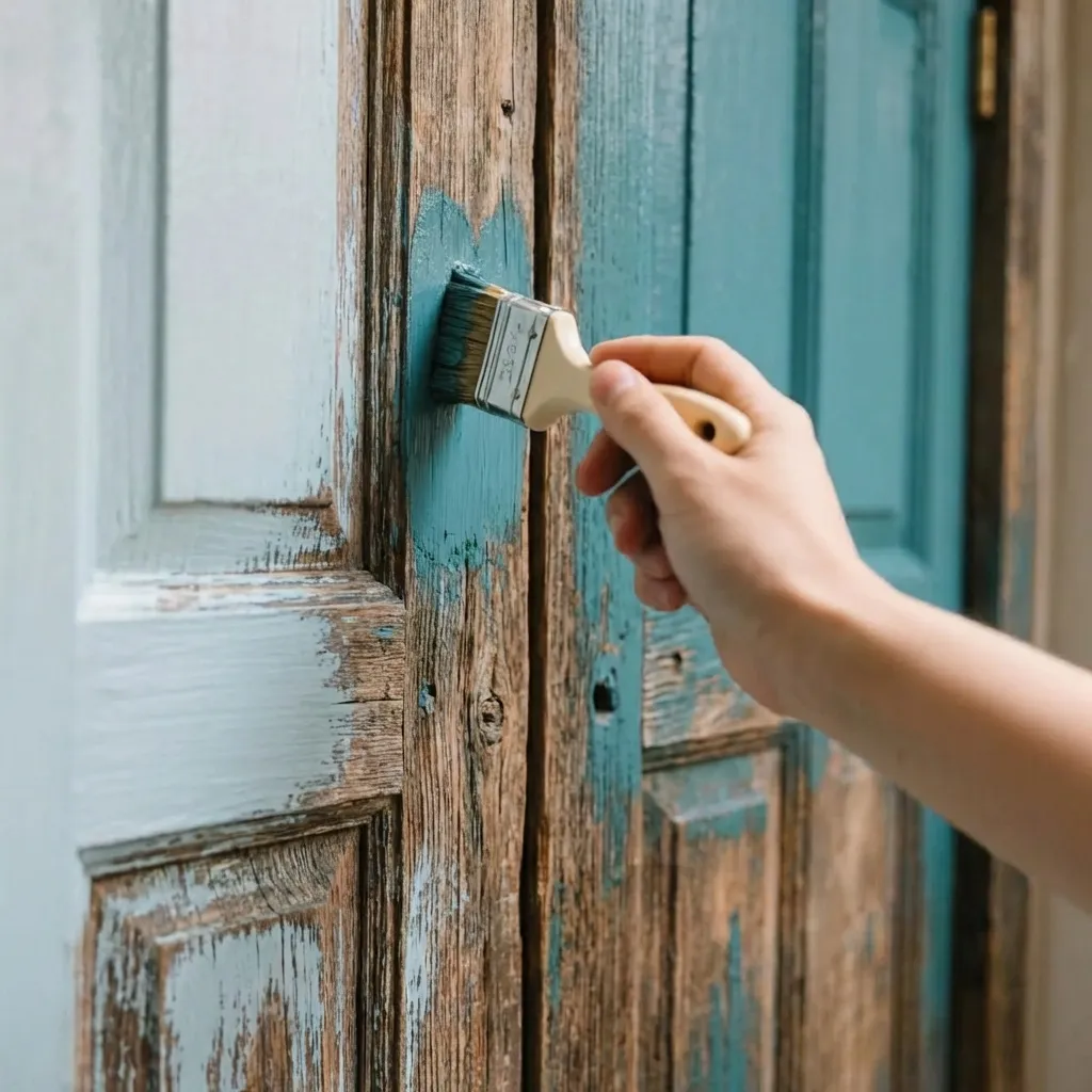 12.Wooden Door Painting