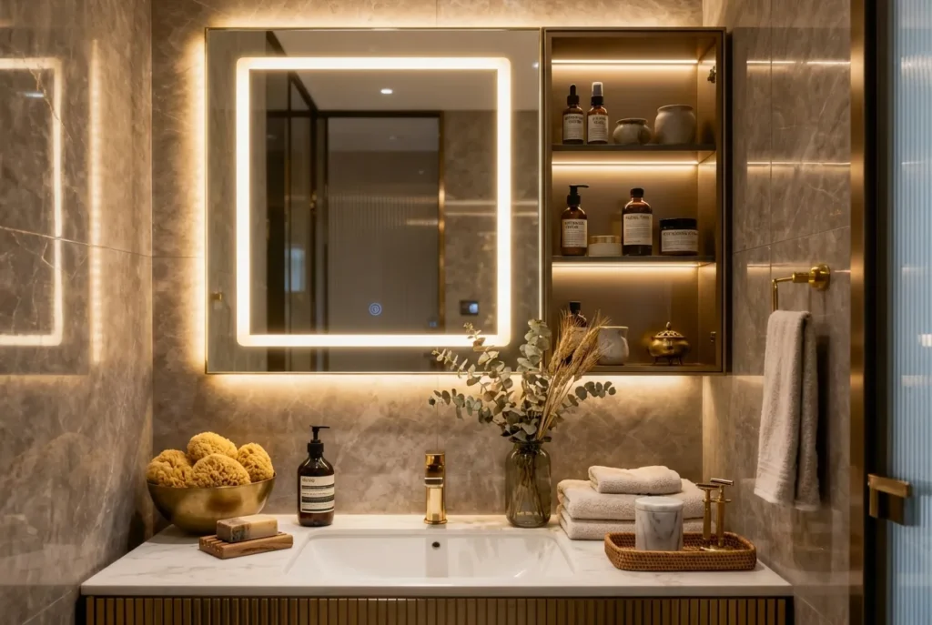 13.Light Mirror Bathroom Cabinet