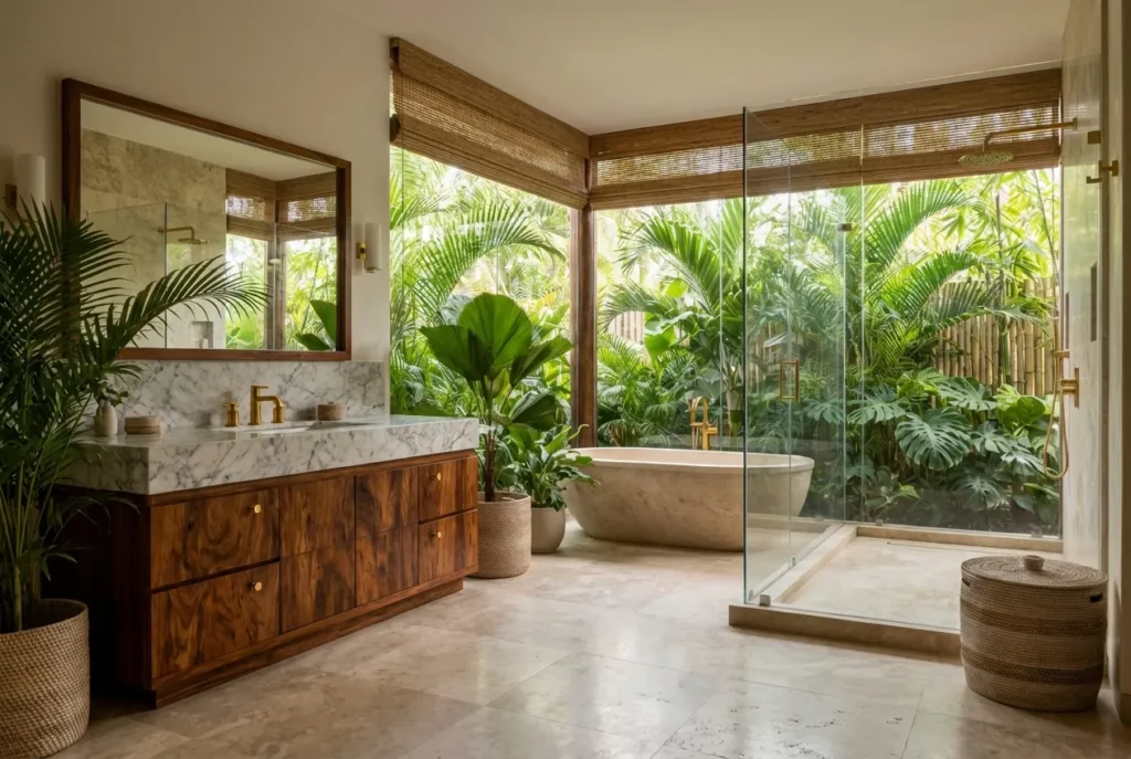 14.Teak Bathroom Cabinet