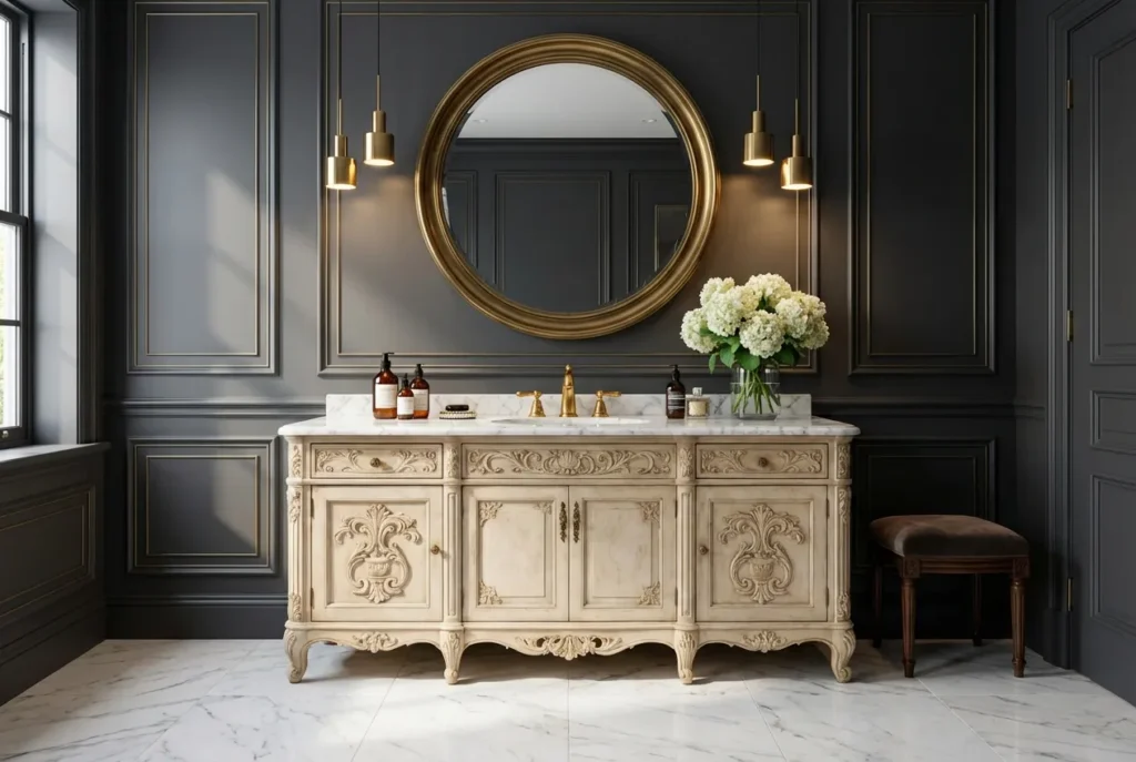 15.Antique Bathroom Cabinet