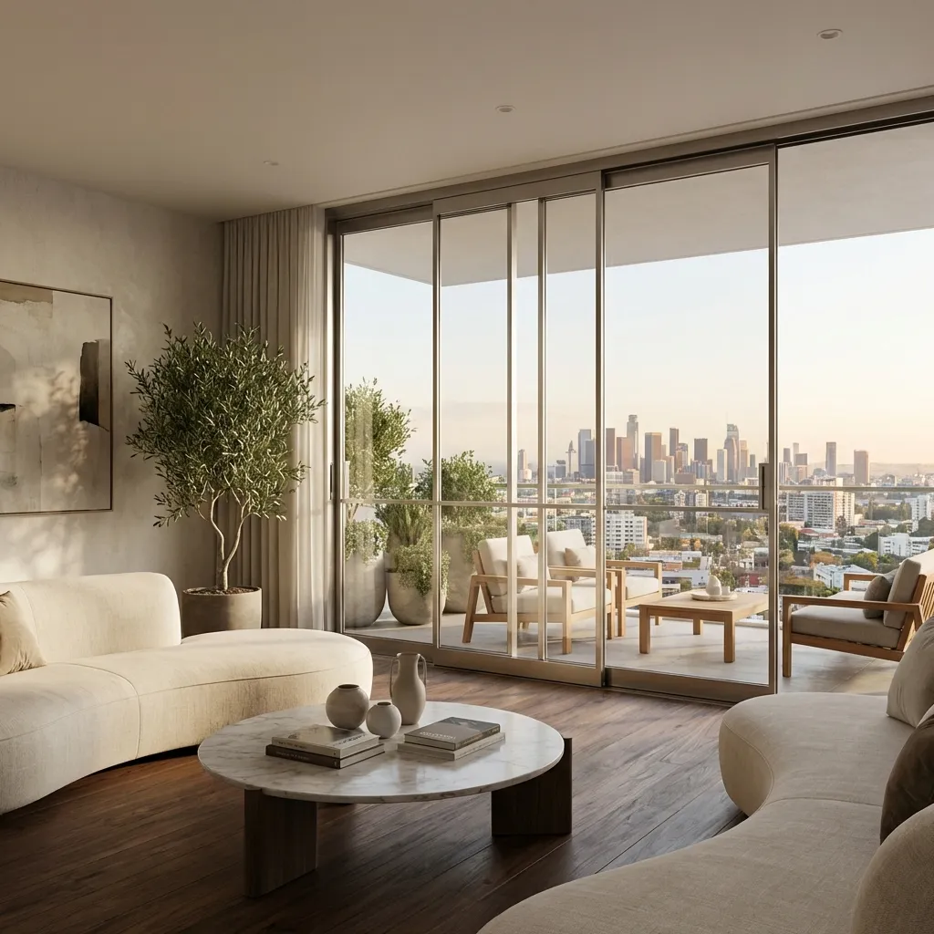 17.Sliding Partition Door Between Living Room and Balcony