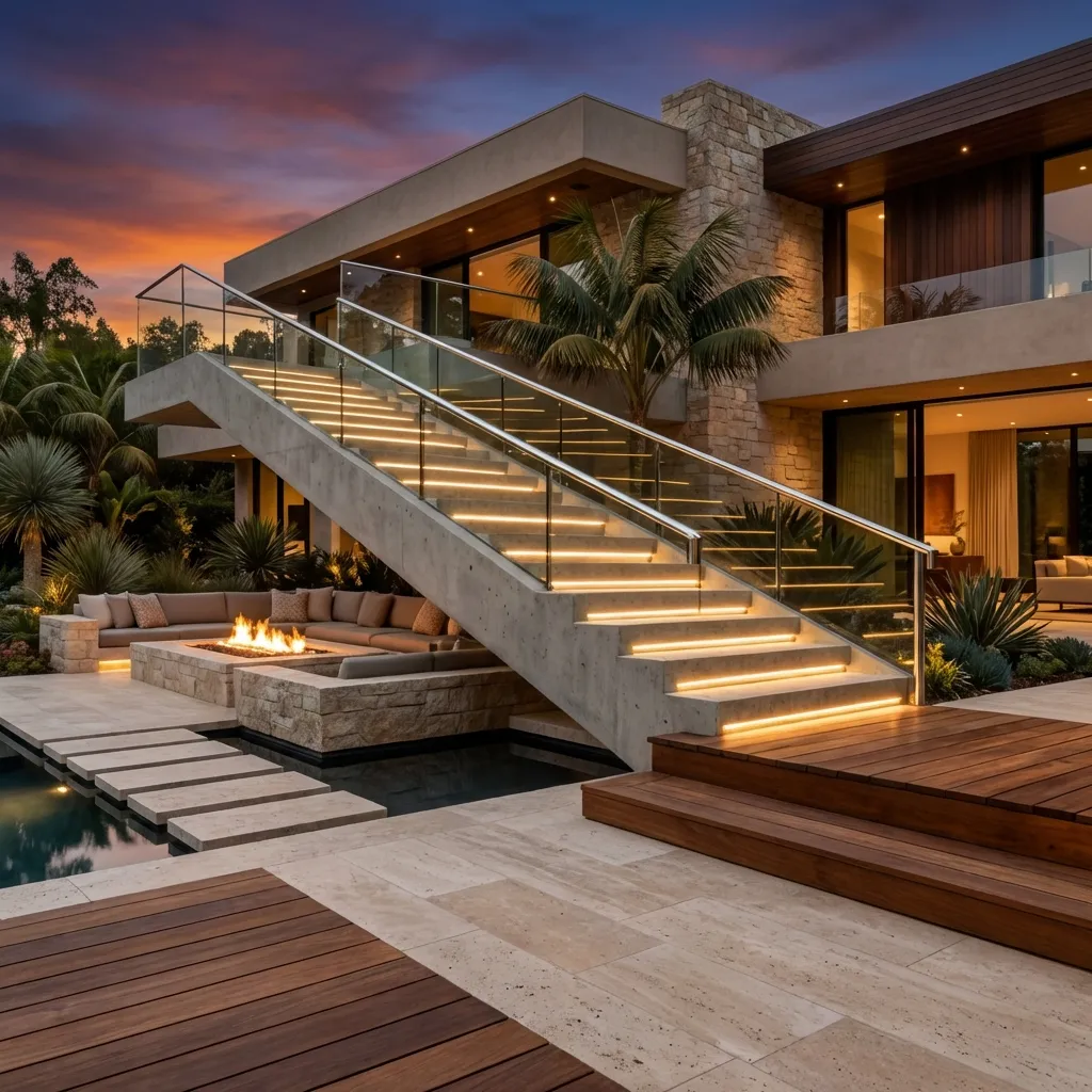 2.Concrete Outdoor Staircase