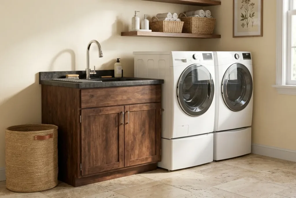 2，Laundry Sink with Cabinet