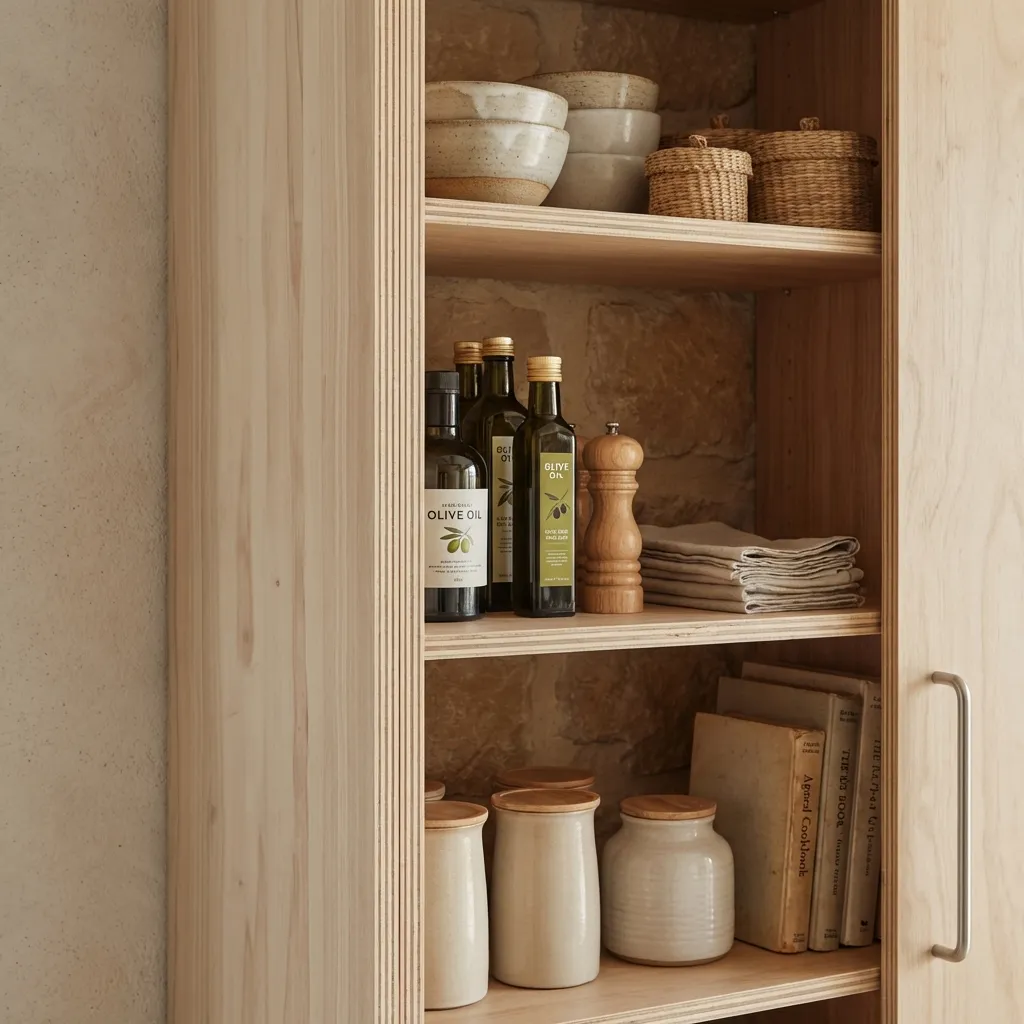 2，Plywood Pantry Cabinet