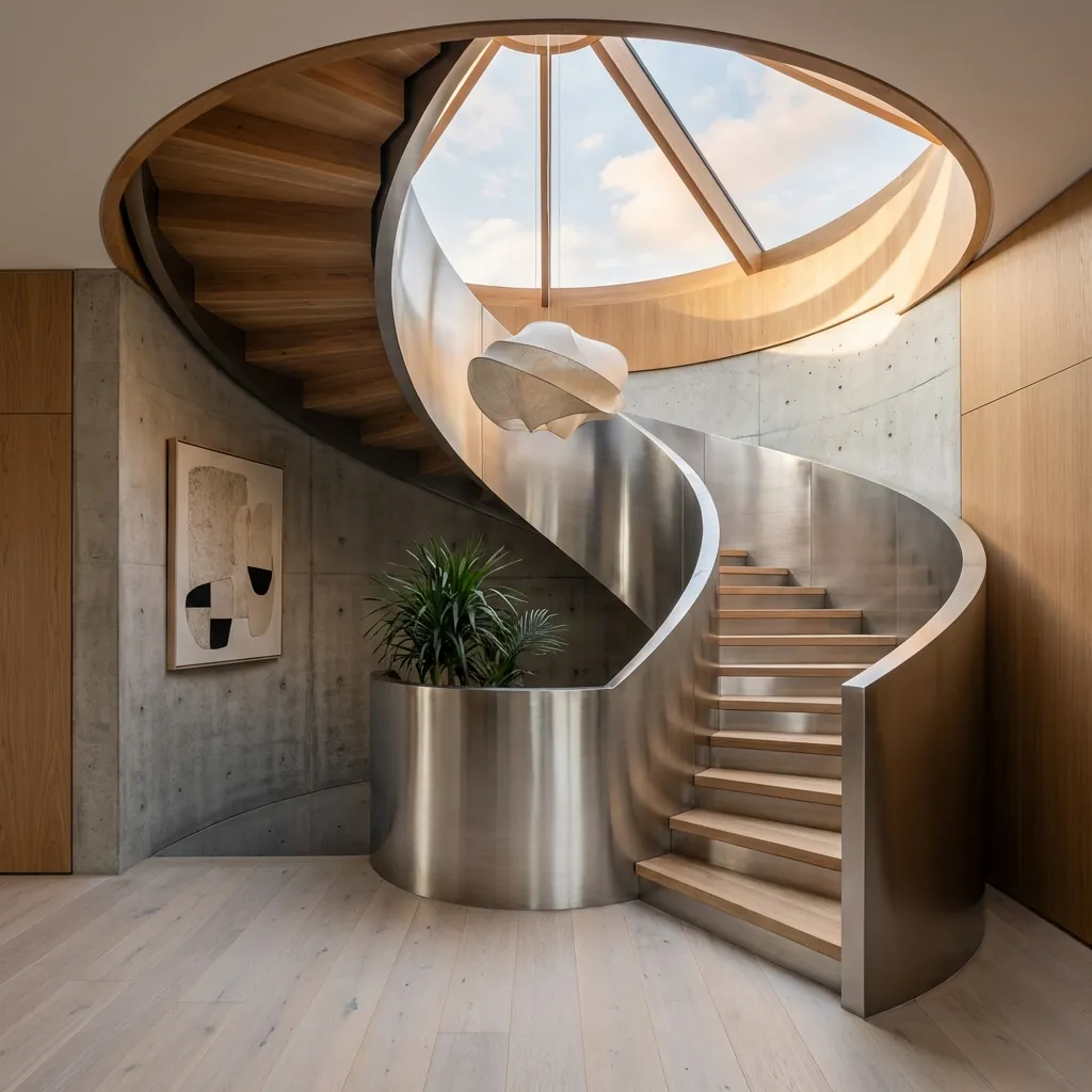 3.Aluminum Spiral Staircase