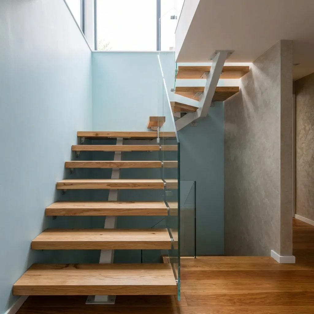 3.Floating Staircase with Hidden Support