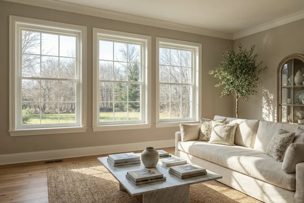 3.Large Double Hung Windows