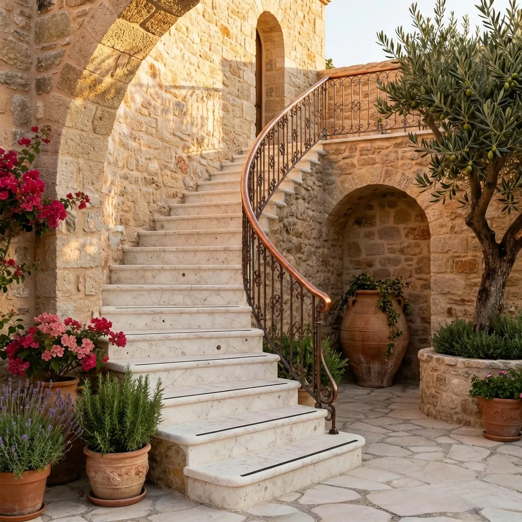 3.Stone Outdoor Staircase