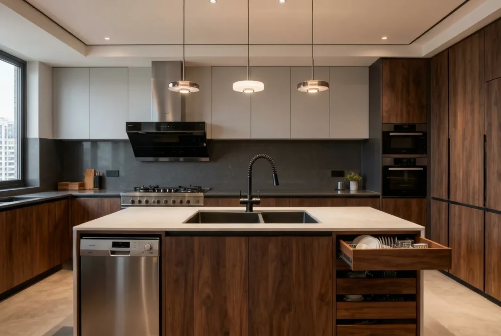 4.Kitchen Island with Sink