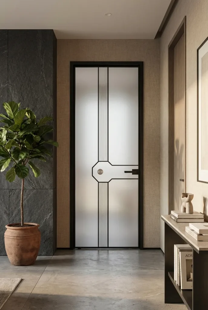 5.Modern Style Aluminum Door