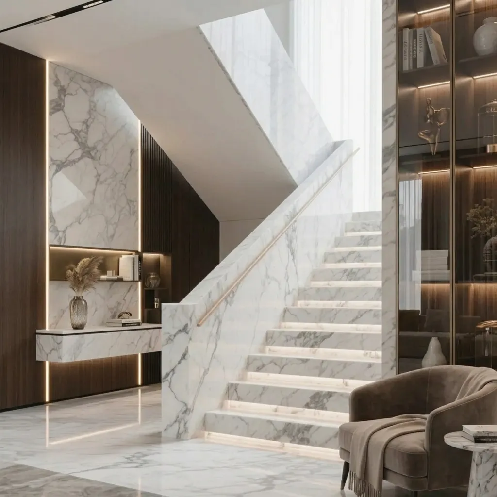 7.Stone Straight Staircase