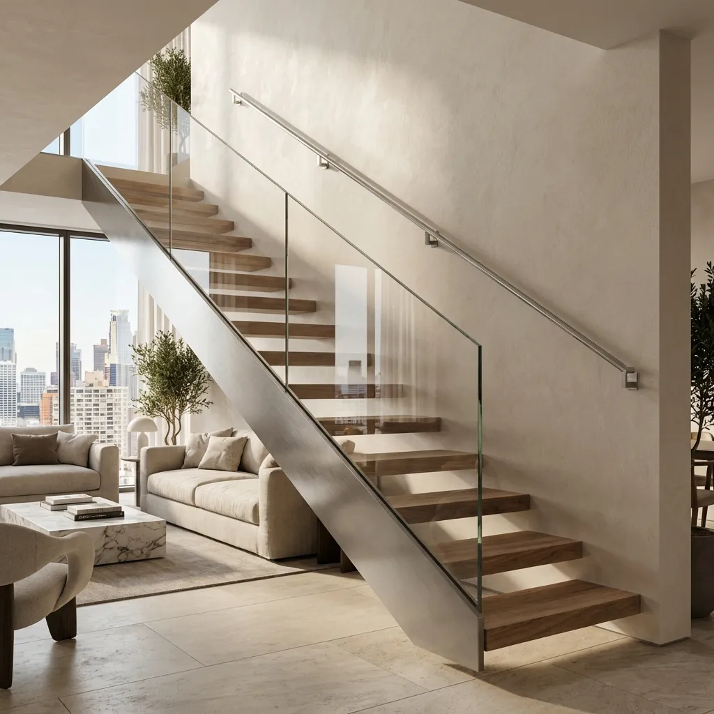 7.Straight Floating Staircase