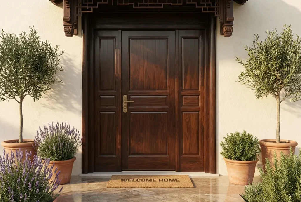 7.Traditional Wooden Door