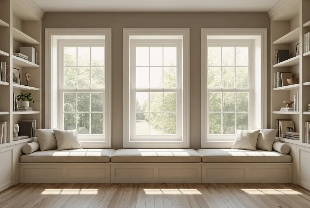 7.Triple Double Hung Windows
