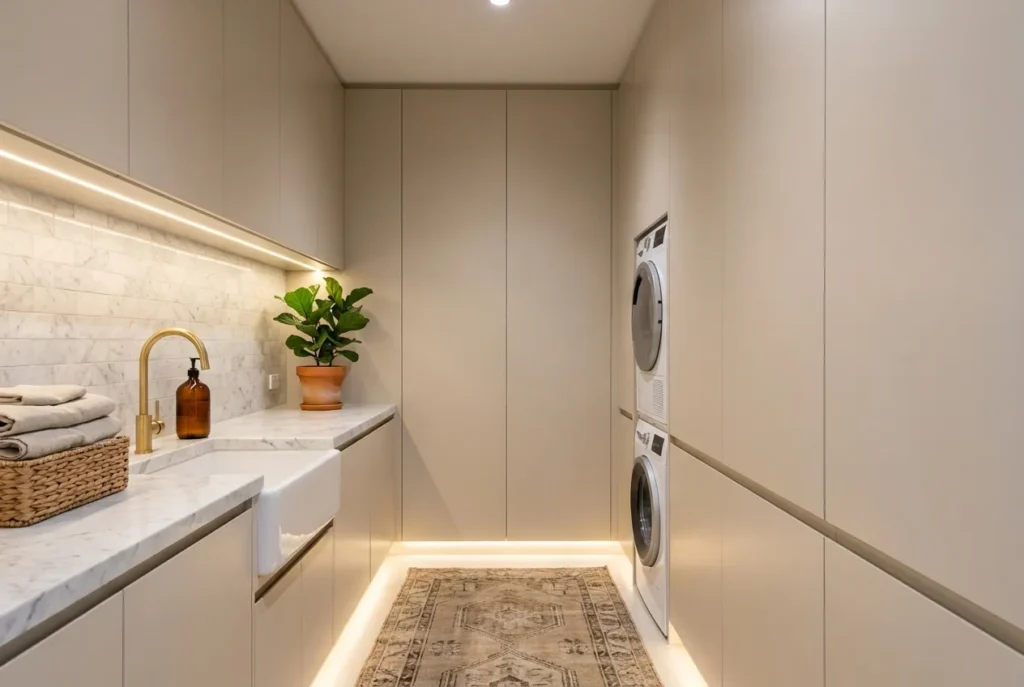 7，Modern Laundry Room Cabinets