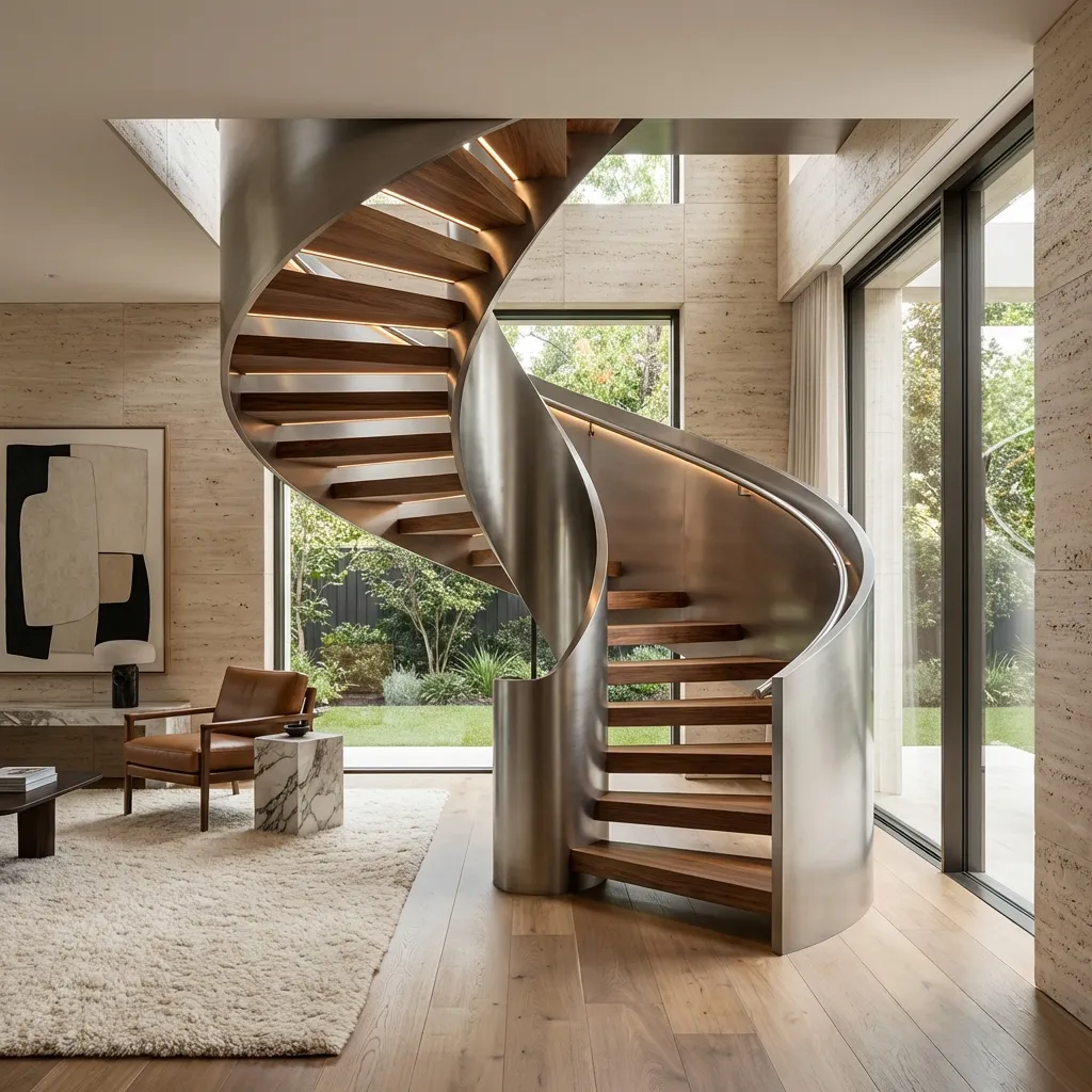 8.Spiral Floating Staircase