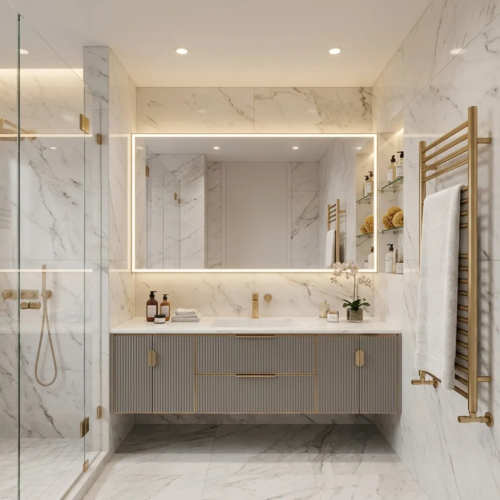 8，Modern Minimalist Bathroom Cabinet