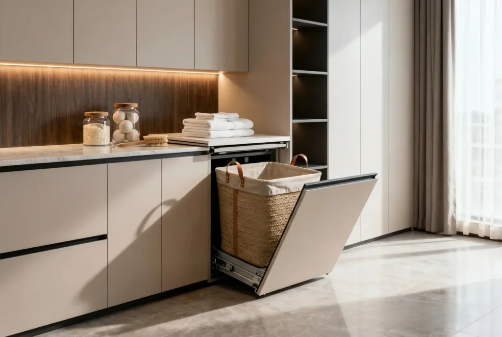 8，Tilt Out Laundry Cabinet